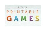 Python Printable Games Coupon Codes January 2022